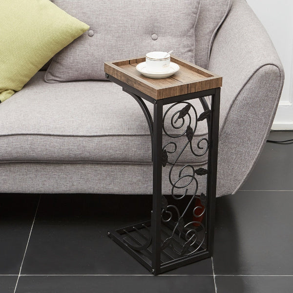Rustic C Table for Sofa Living Room
