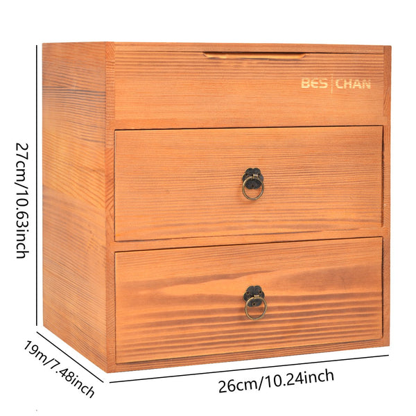 Glitz Star Wooden Essential Oil Box Organizer Storage Box Display Makeup Carrier Case