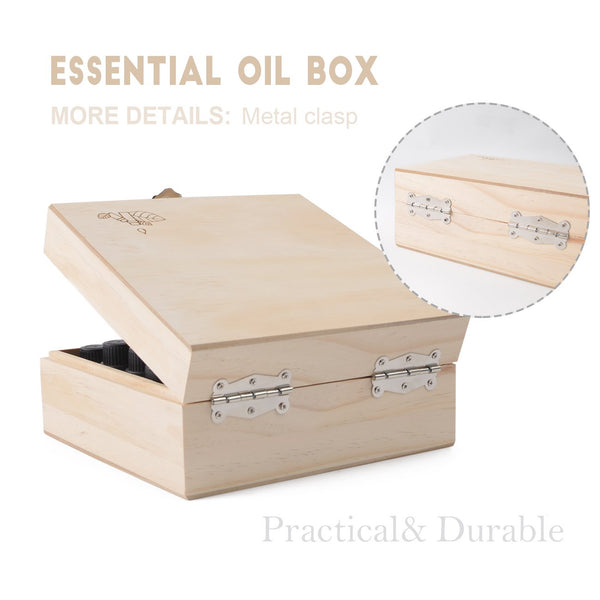 Beschan Wooden Essential Oil Box Carrying Case